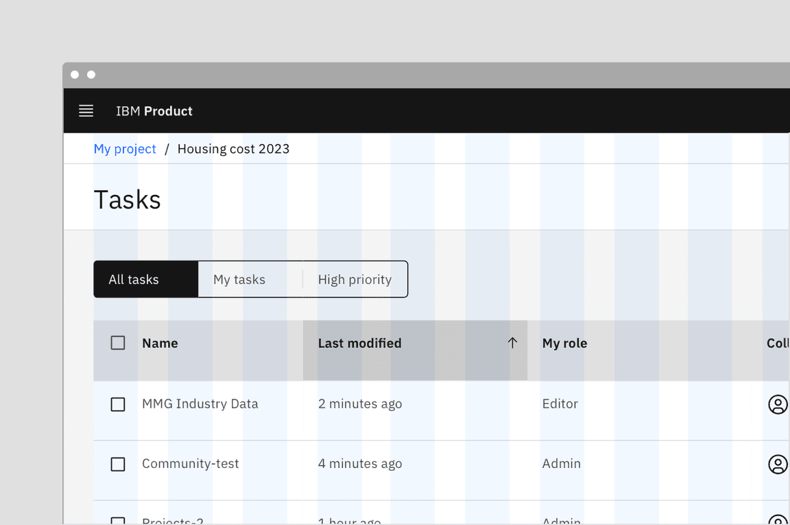 An example of a content-driven width content switcher.